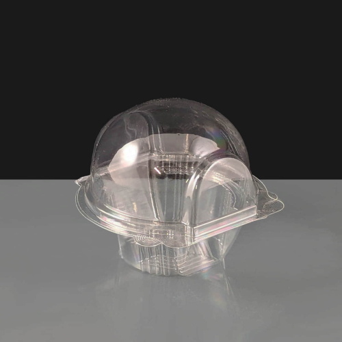 1 Cavity Large Plastic Hinged Muffin Box or Pod