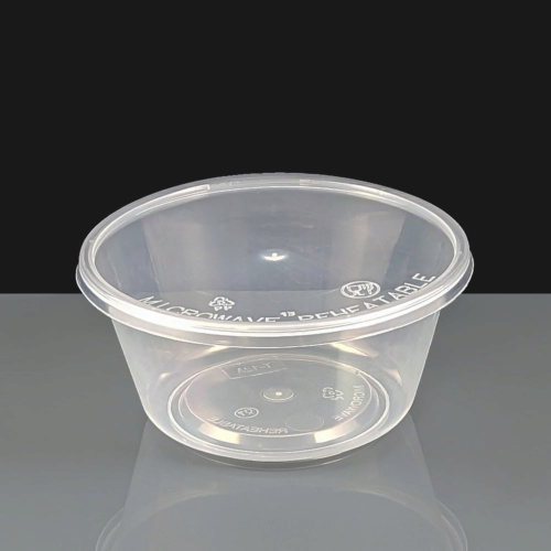 T12 - Clear Round Plastic Container and Lid