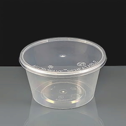T16 - Clear Round Plastic Container and Lid