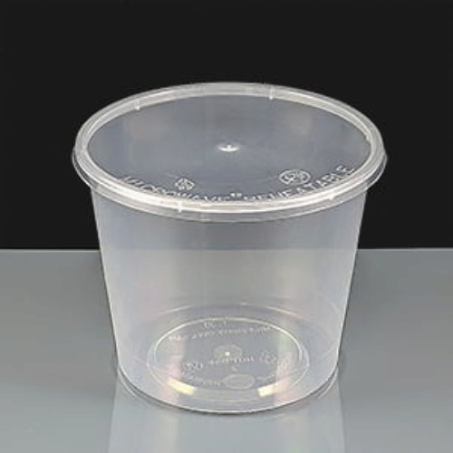T25 - Clear Round Plastic Container and Lid