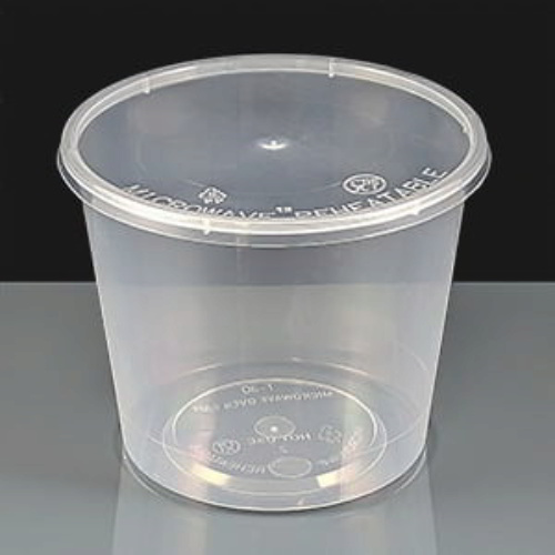 T30 - Clear Round Plastic Container and Lid