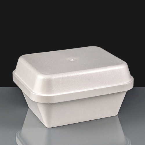 Dart FD15 430ml Rectangular White EPS Foam Container optional lid