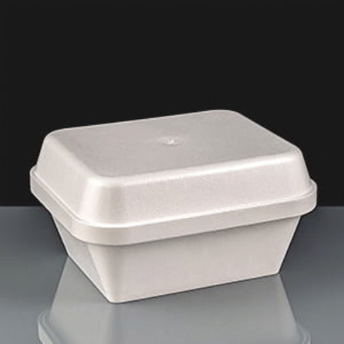 Dart FD15 430ml Rectangular White EPS Foam Container and Lid