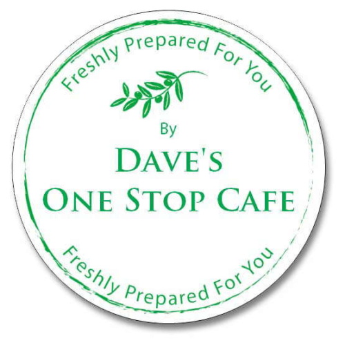 Custom Round Gloss Label - Freshly Prepared For You - White (Roll 25)