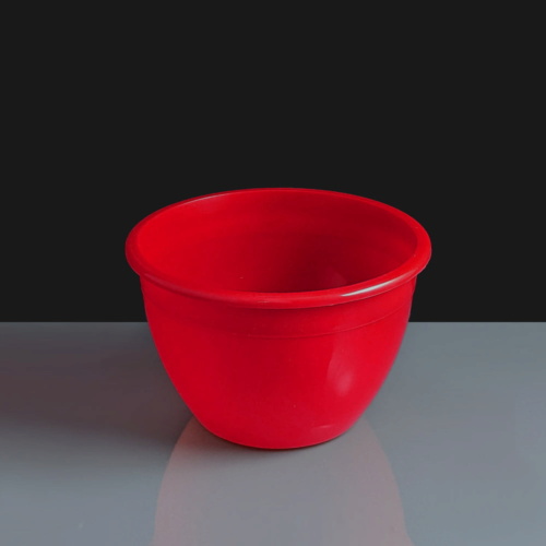 Red Plastic Half Pound Pudding Basin (5)