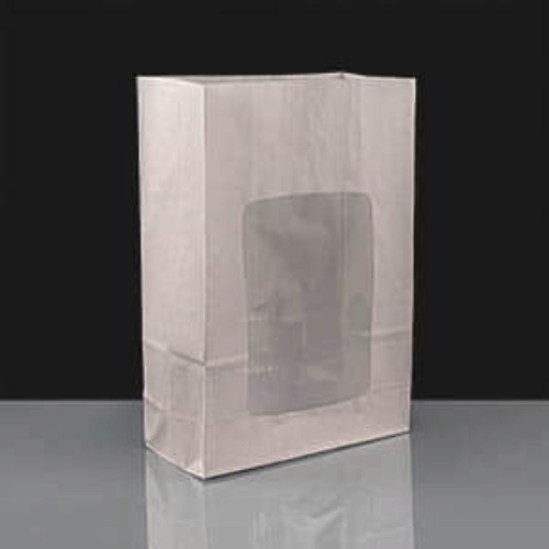 150x220x70mm White Windowed Film Lined Deli Bag: Box of 250