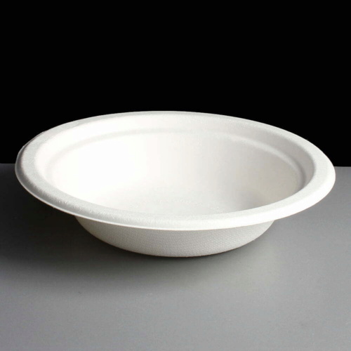 12oz White Shallow Bagasse Bowl