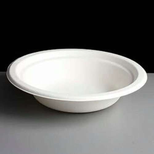 12oz White Shallow Bagasse Bowl