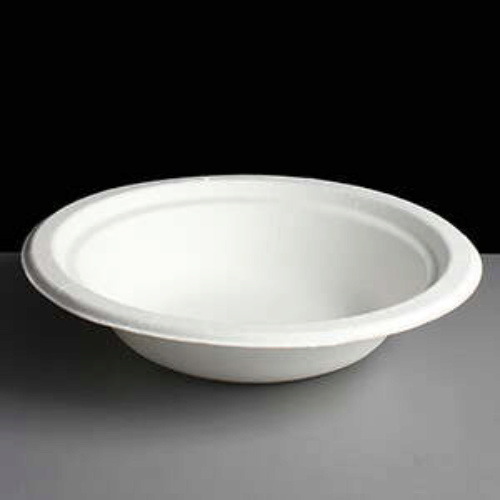 14oz White Bagasse Biodegradable Bowl
