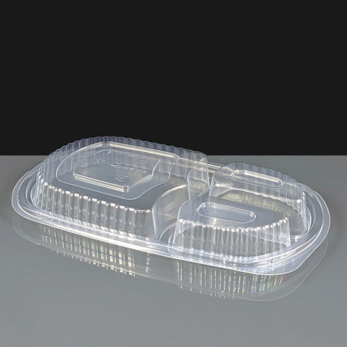 Deluxe 3 Comp Microwavable Clear Lid