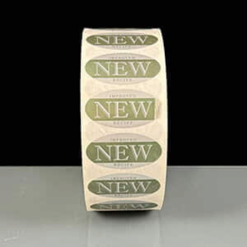 Silver NEW IMPROVED RECIPE Labels Pack of 2000