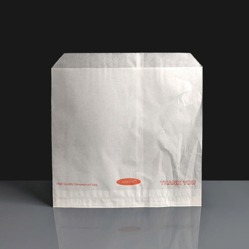 215 x 215mm Grease Resistant White Paper Bags