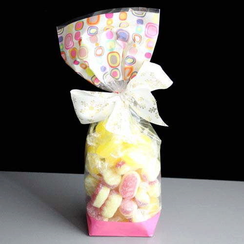 100mm x 220mm POP ART Block Bottom Bags - Card Base | Sale