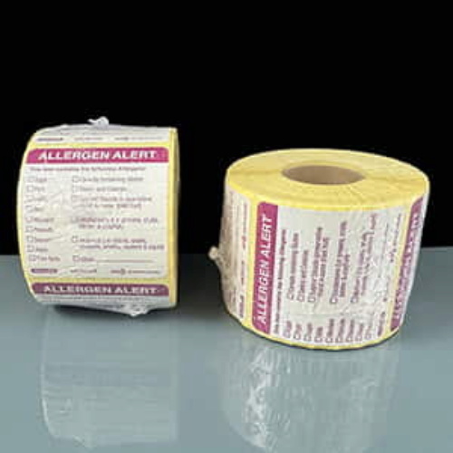 Allergy Safety Labels - Roll of 500
