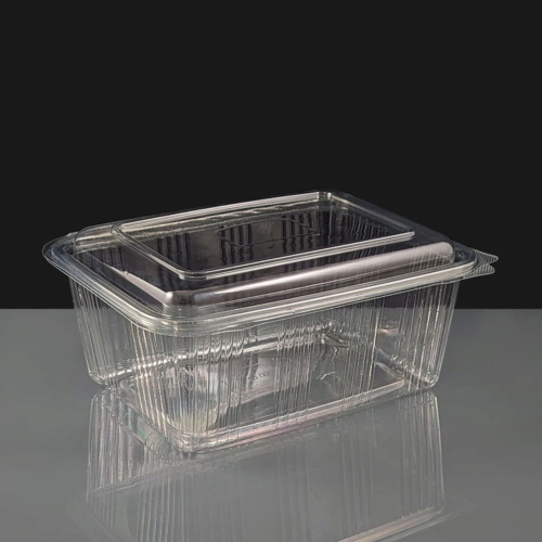 Diamond 2000cc Clear Hinged Salad Container