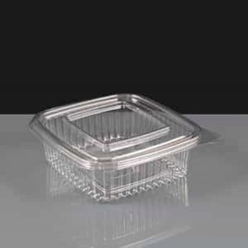 Diamond 250cc Clear - Hinged Salad Container