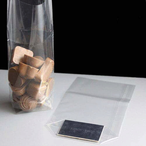 90mm x 160mm Silver Block Bottom Bags