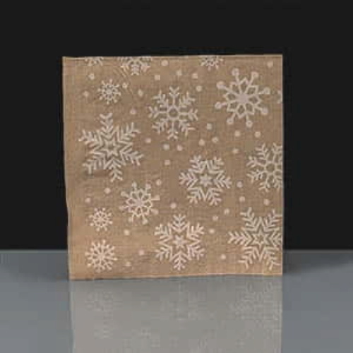 2 ply Kraft Snowflake Napkins / Serviettes