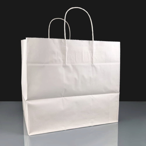 Large White Twisted Handle Bags