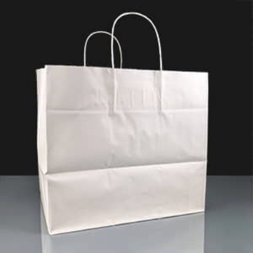 Large White Twisted Handle Bags