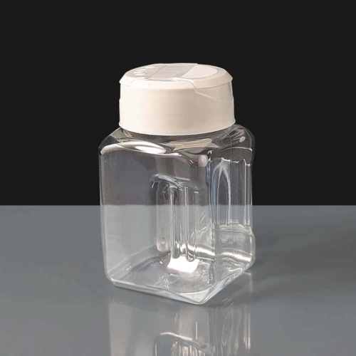 100ml Square Plastic Spice Jar & Lid