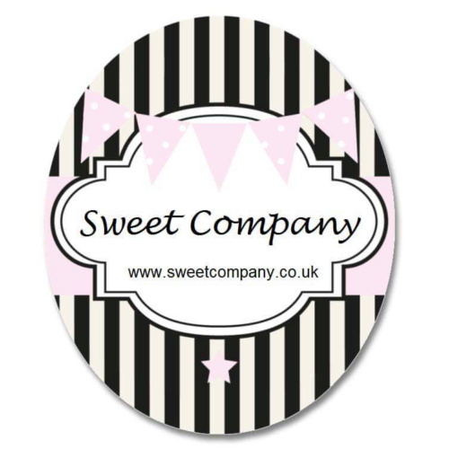 Custom Oval 75x90mm Gloss Label - Sweet Company 5 (Roll of 25)