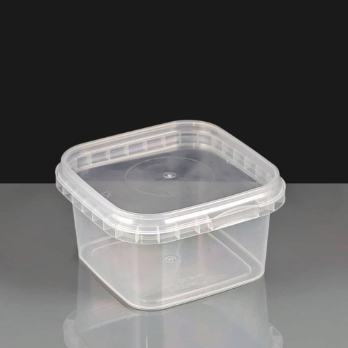 SQUARE Clear 280ml Tamperproof Container and Lid