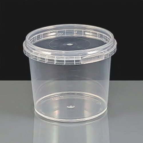 375ml Clear Round 97mm Diameter Tamperproof Container