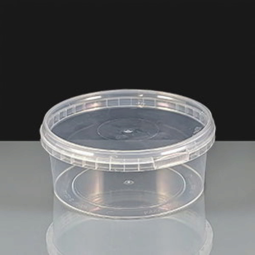 400ml Clear Round 122mm Diameter Tamperproof Container