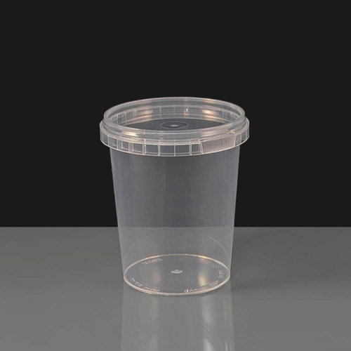 520ml Clear Round 97mm Diameter Tamperproof Container and Lid