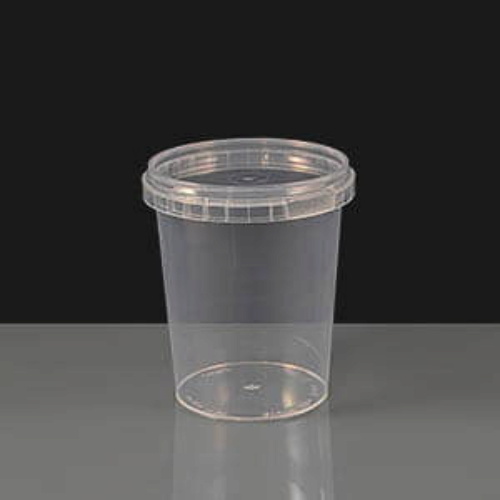 520ml Clear Round 97mm Diameter Tamperproof Container