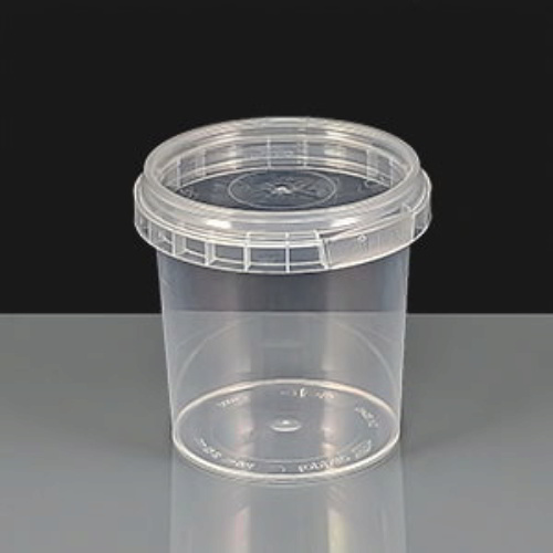 155ml Clear Round 69mm Diameter Tamperproof Container