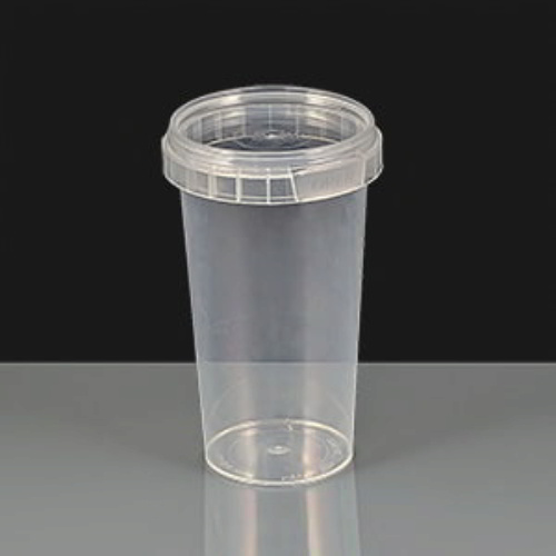 250ml Clear Round 69mm Diameter Tamperproof Container and Lid