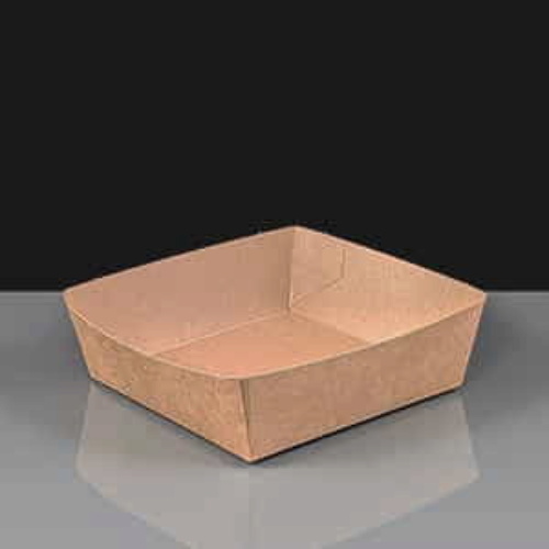 Square Kraft Brown Burger Tray