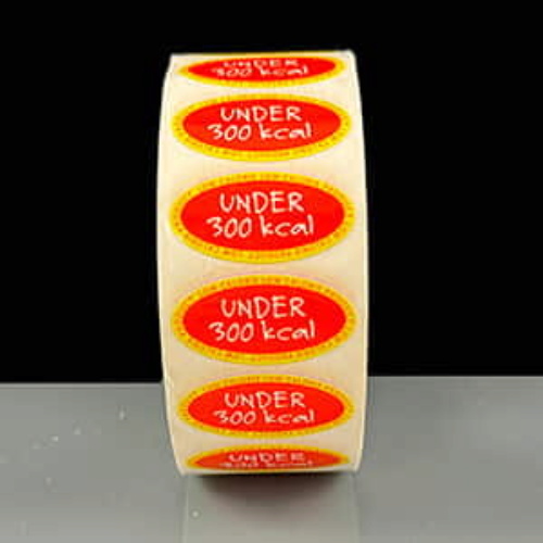 Under 300 kcal Low Calorie Product Labels Pack of 2000