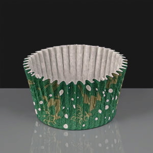 Green Deer & Tree Christmas Cupcake Cases Pack of 180
