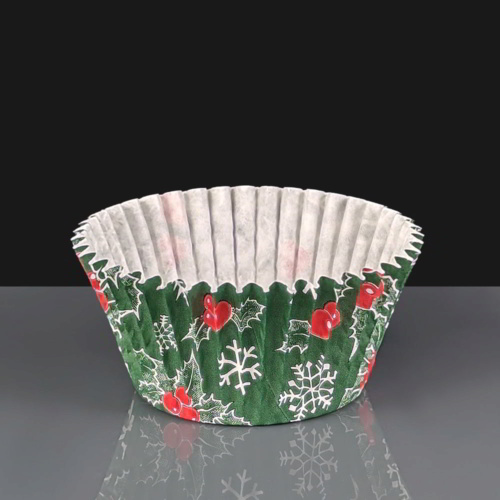 Holly & Snowflake Christmas Cupcake Cases Pack of 180