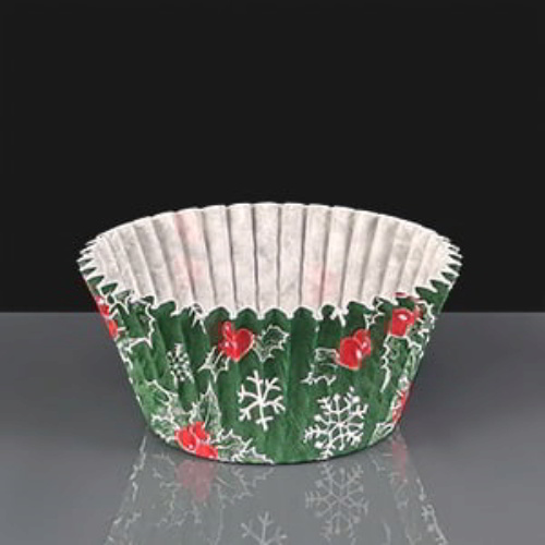 Holly & Snowflake Christmas Cupcake Cases Pack of 180