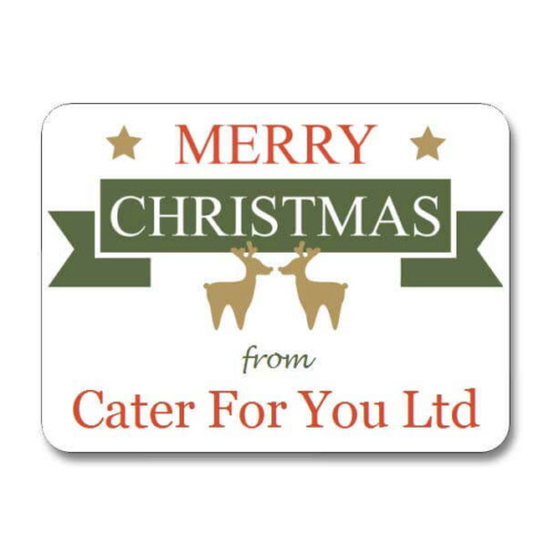 Custom 51x38mm Gloss Label - Reindeer Design (Roll of 25)