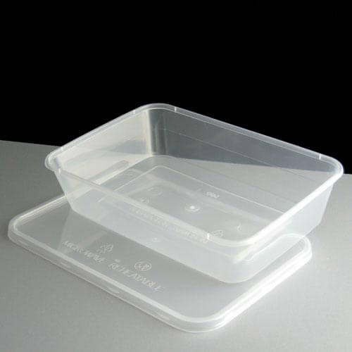 Clear Rectangular Plastic Container and Lid