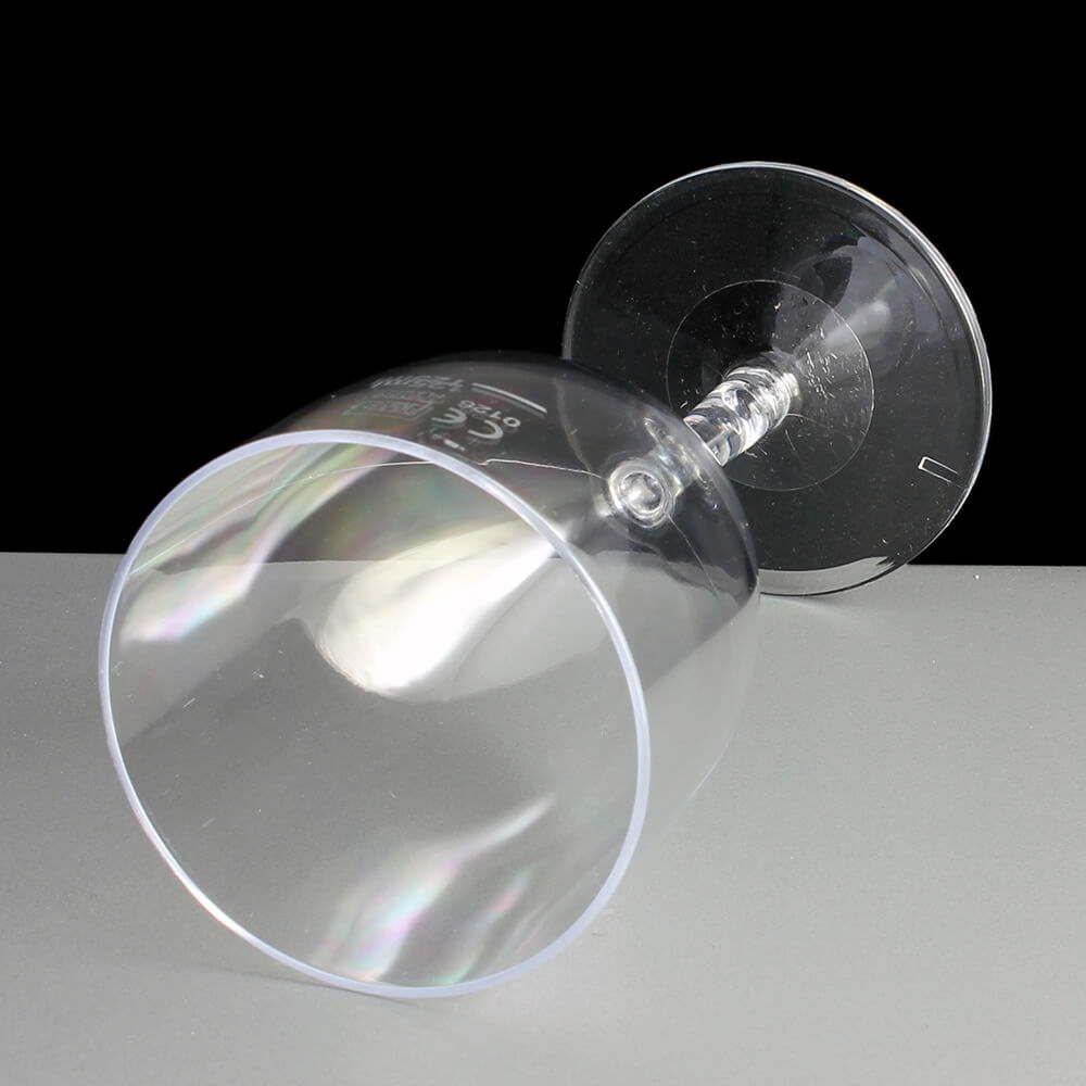 644C 125ml Reusable Polystyrene Plastic Wine Glasses CE