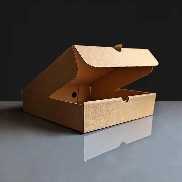 Pizza Box, 7 Brown with Generic Design, Corrugated
