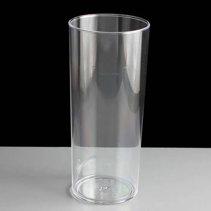 12 pcs 6 oz. Silver Rim on Clear Disposable Plastic Party Goblets