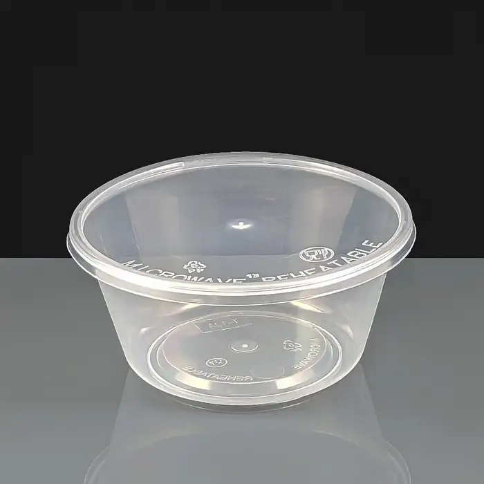 T12 Clear Round Plastic Container and Lid