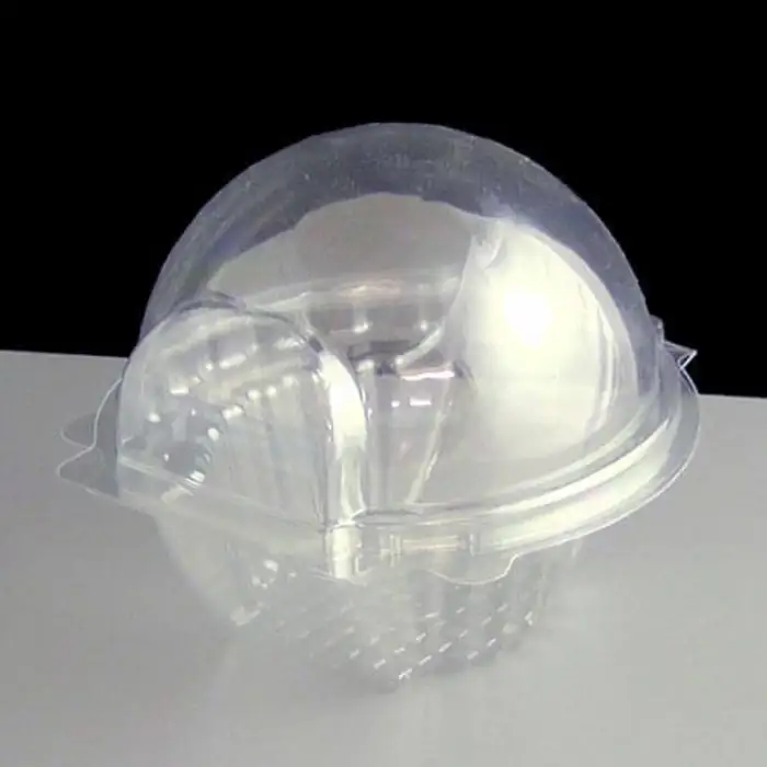 Singel plastica trasparente per muffin pod Dome case pirottino per la cucina 100 Large cupcake box 112 mm x 80 mm 