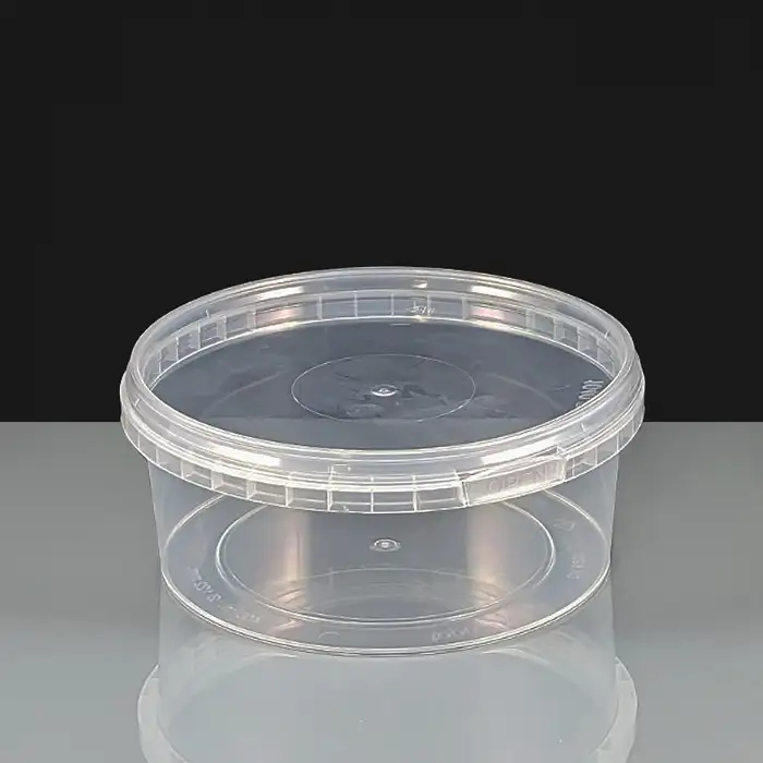 Plastic round containers with lids deals