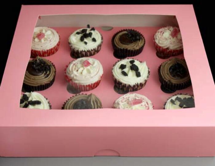 12 Hole Pink Cupcake Boxes Cater 4 You