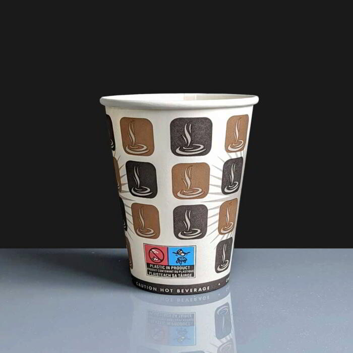 Cafe Mocha Single Walled 12oz Take Away Coffee Cup