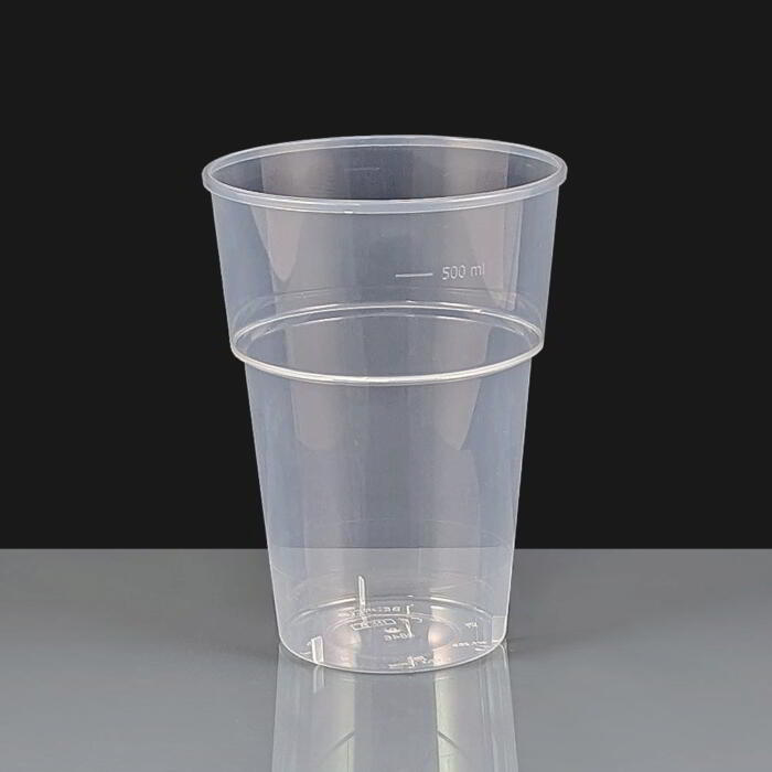 Disposable 22oz Katerglass Plastic Pint to Line Glasses