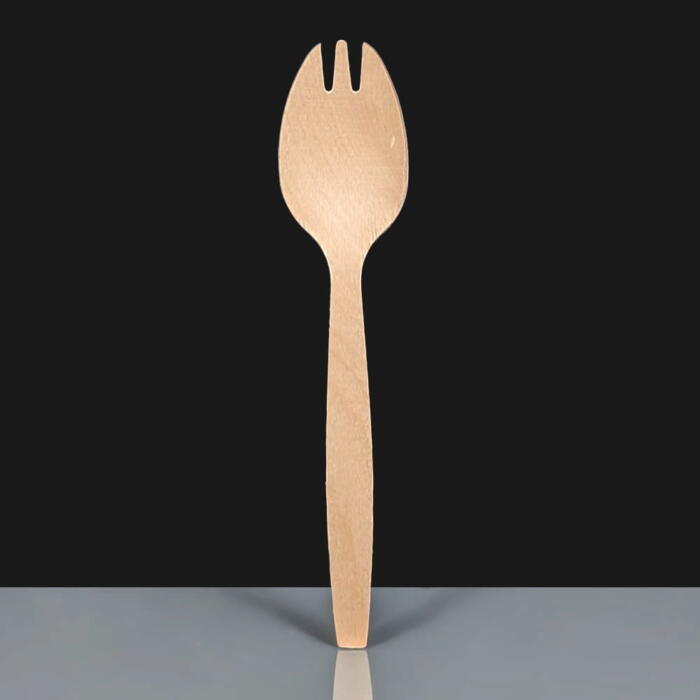Wooden Spork Disposable Dessert Sporks for Event Catering